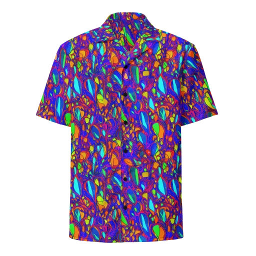 Digital Coral on a Button Shirt