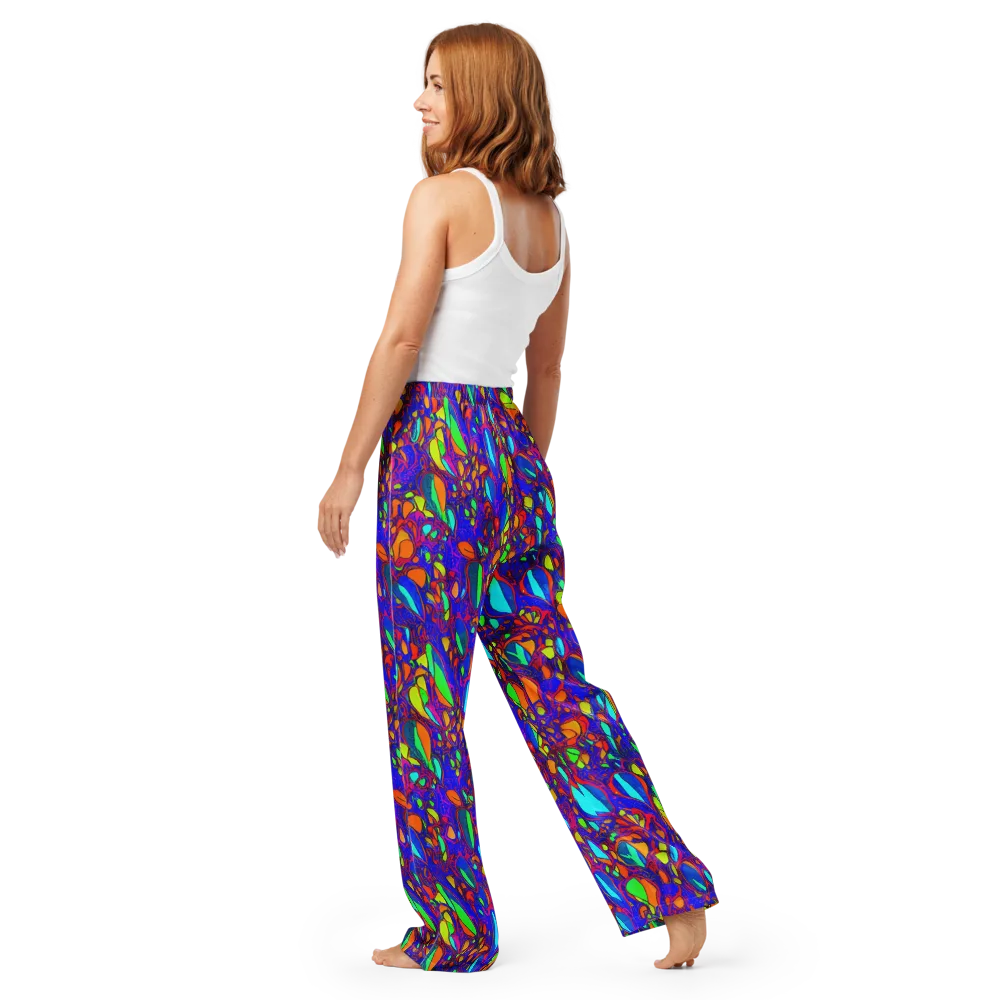 Digital Coral on Women's Pajama Pants — Back