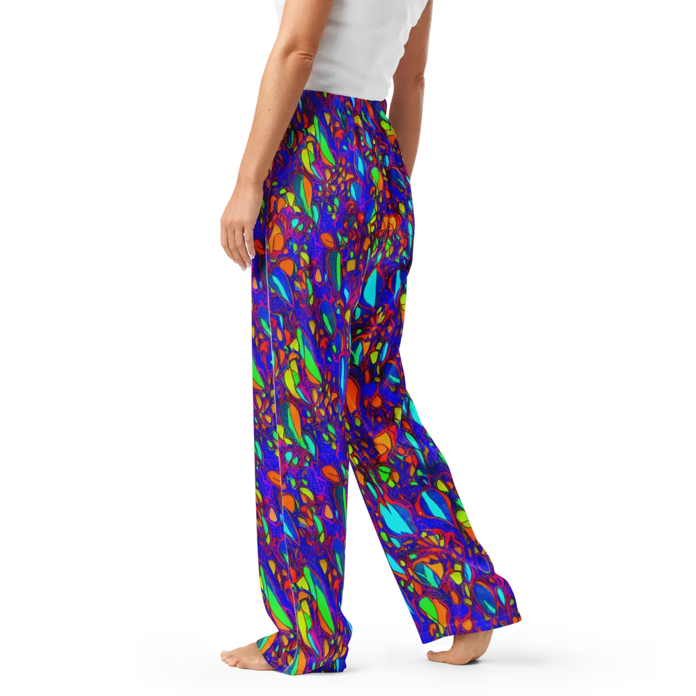 Digital Coral on Women's Pajama Pants — Left