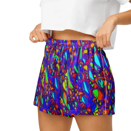 Digital Coral on a Women's Pajama Shorts