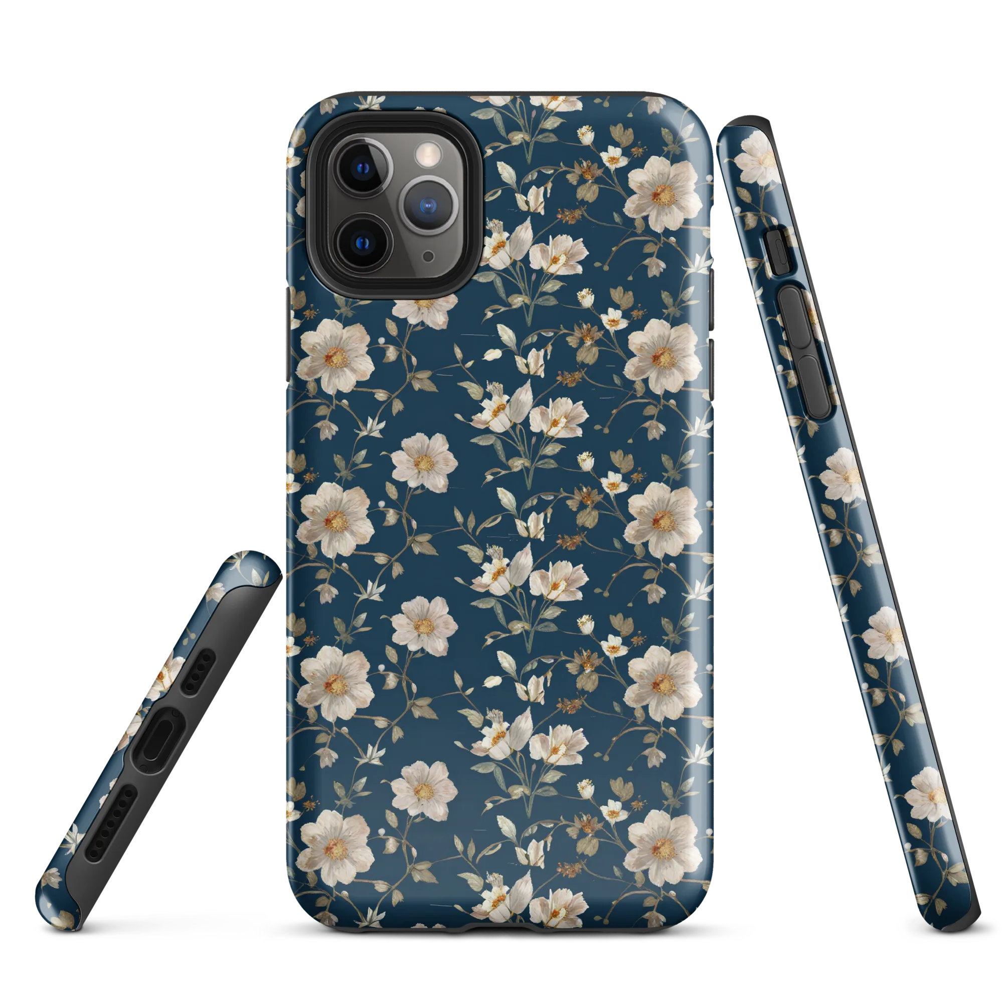 Navy Garden Reverie on Tough Case for iPhone® — Front