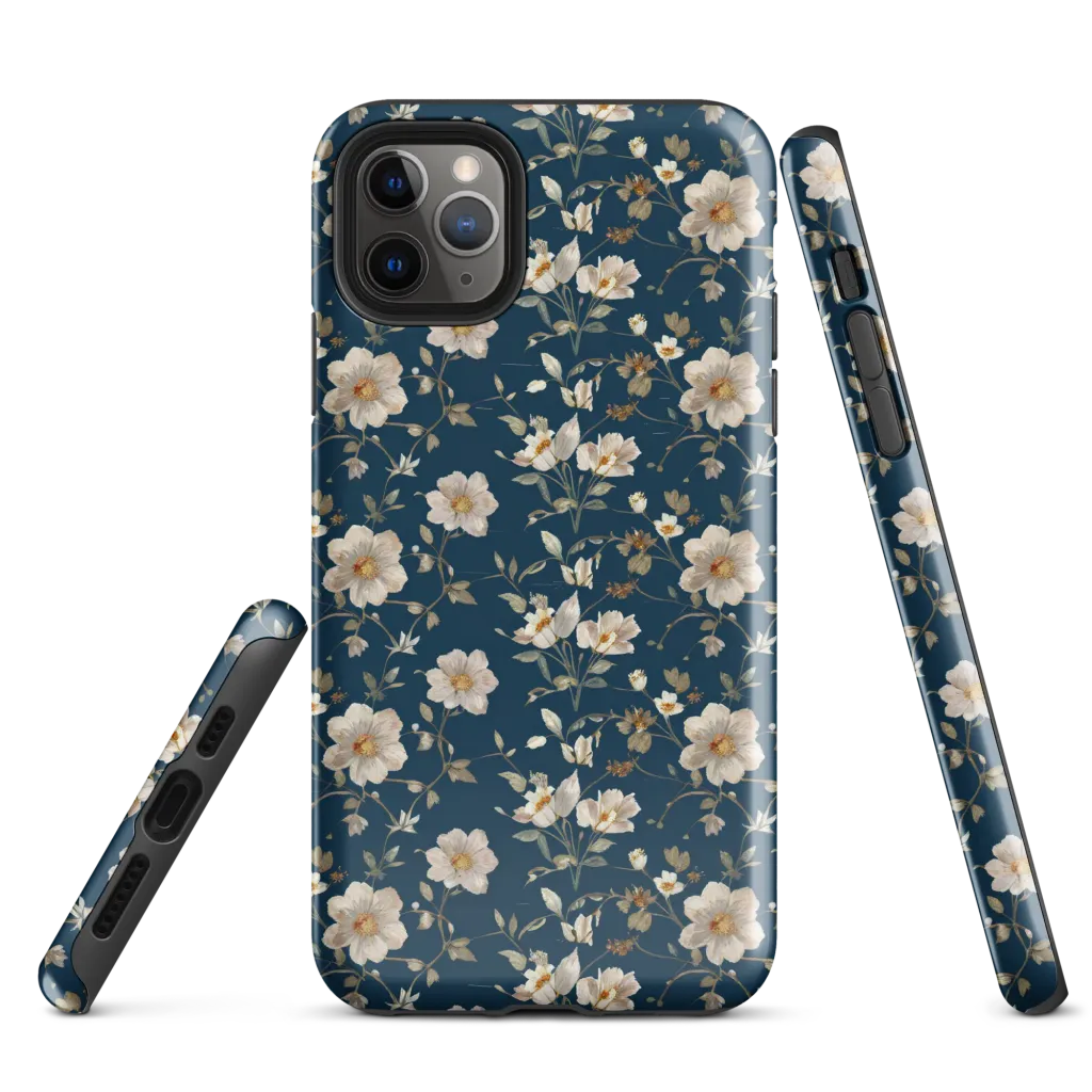 Navy Garden Reverie on Tough Case for iPhone® — Front