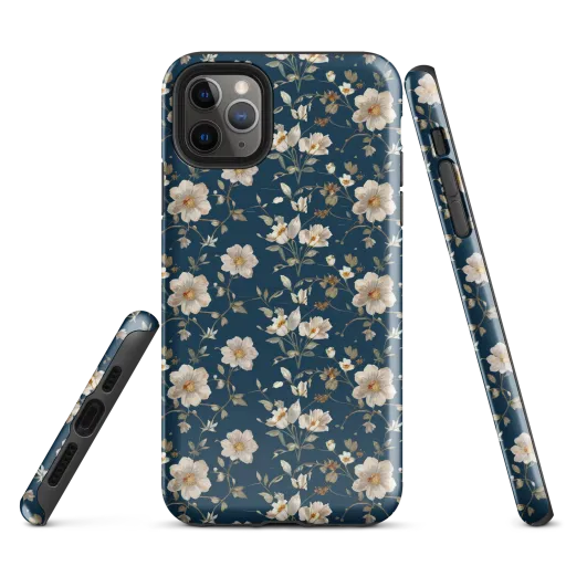 Navy Garden Reverie on a Tough Case for iPhone®