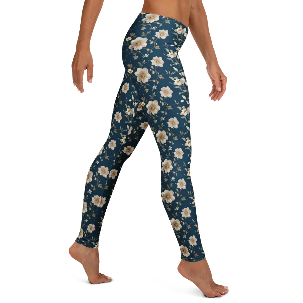 Navy Garden Reverie on Leggings — Right
