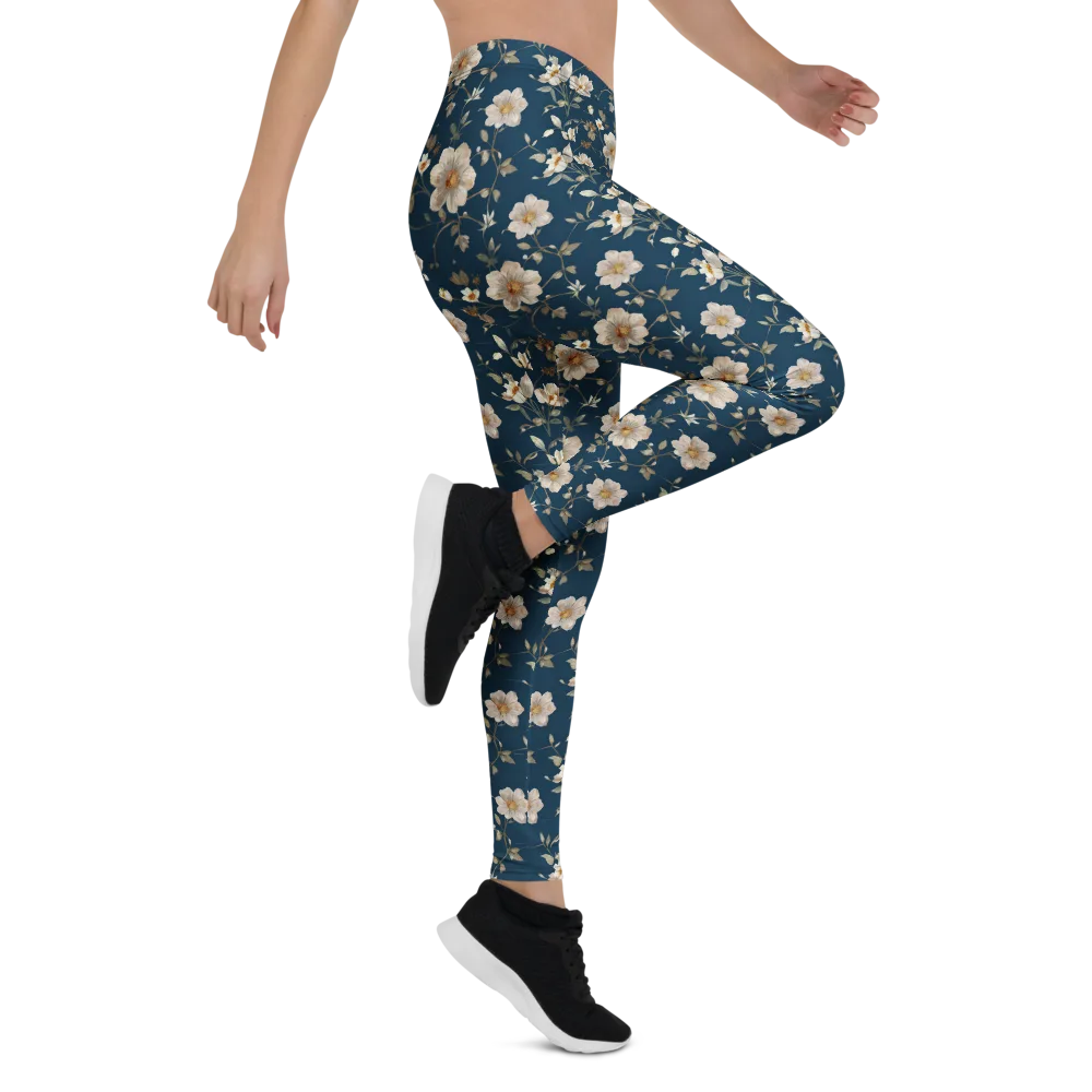 Navy Garden Reverie on Leggings — Right