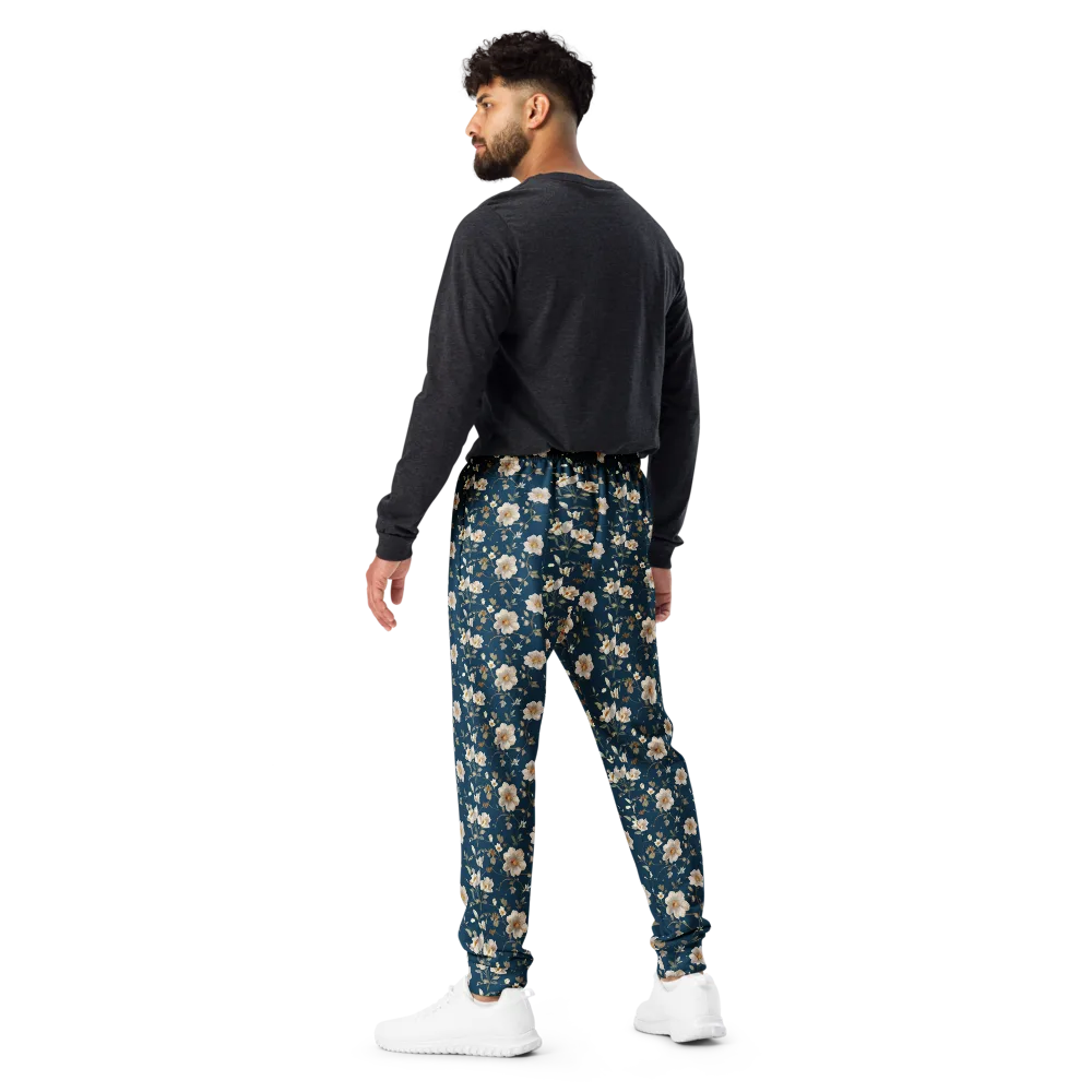 Navy Garden Reverie on Men's Joggers — Back