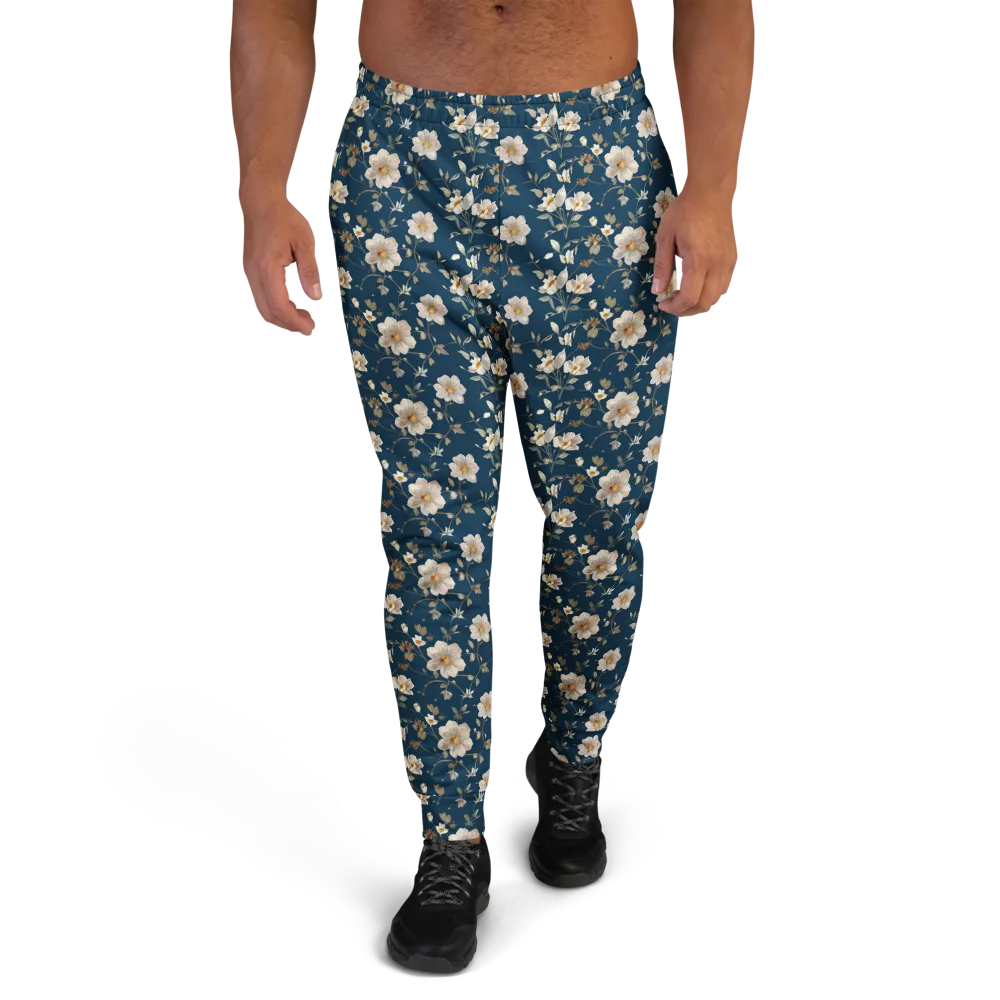 Navy Garden Reverie on Men's Joggers — Front