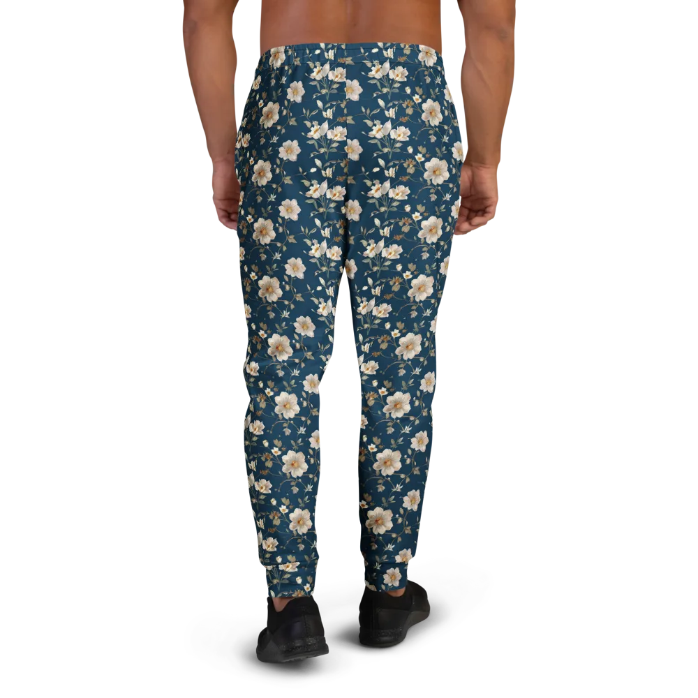 Navy Garden Reverie on Men's Joggers — Back