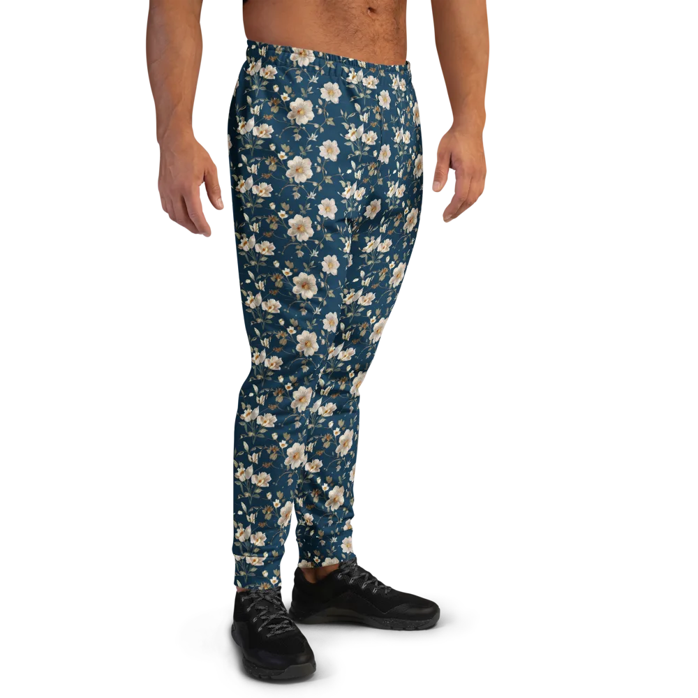 Navy Garden Reverie on Men's Joggers — Right