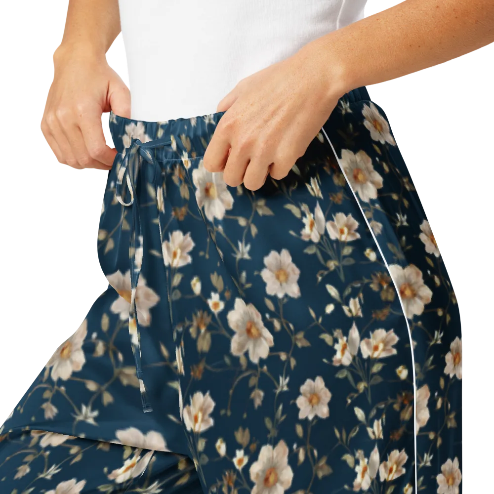Navy Garden Reverie on Women's Pajama Pants — Product details