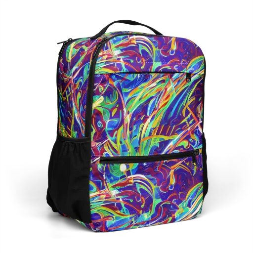 Limefire Currents on a Utility Backpack