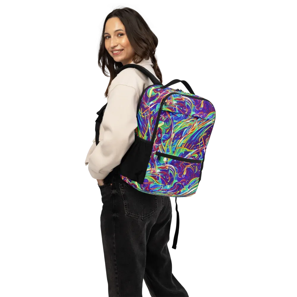 Limefire Currents on Utility Backpack — Back