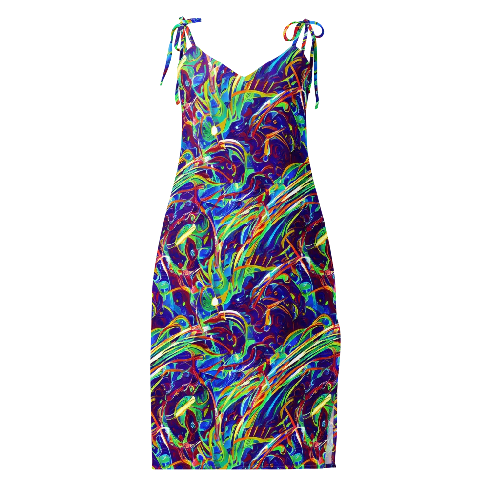 Limefire Currents on Slip Dress — Front