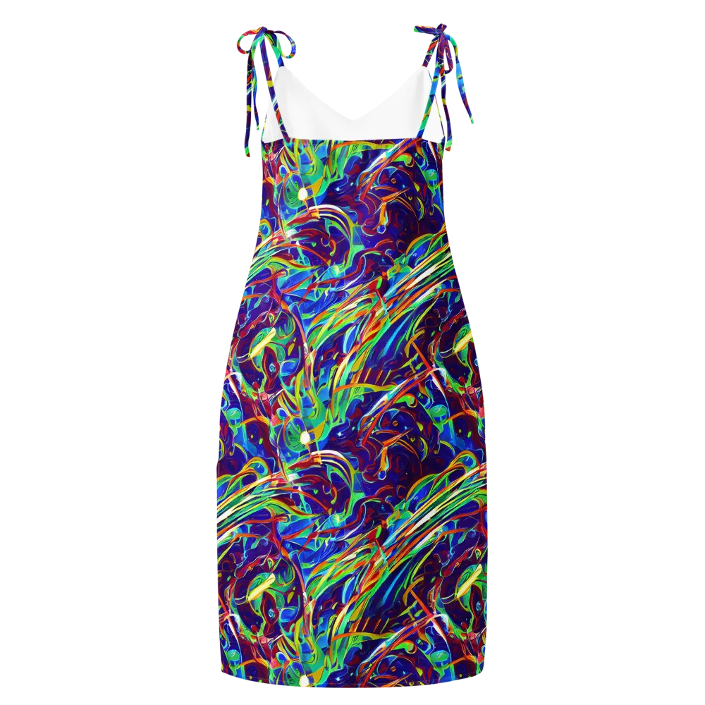 Limefire Currents on Slip Dress — Back