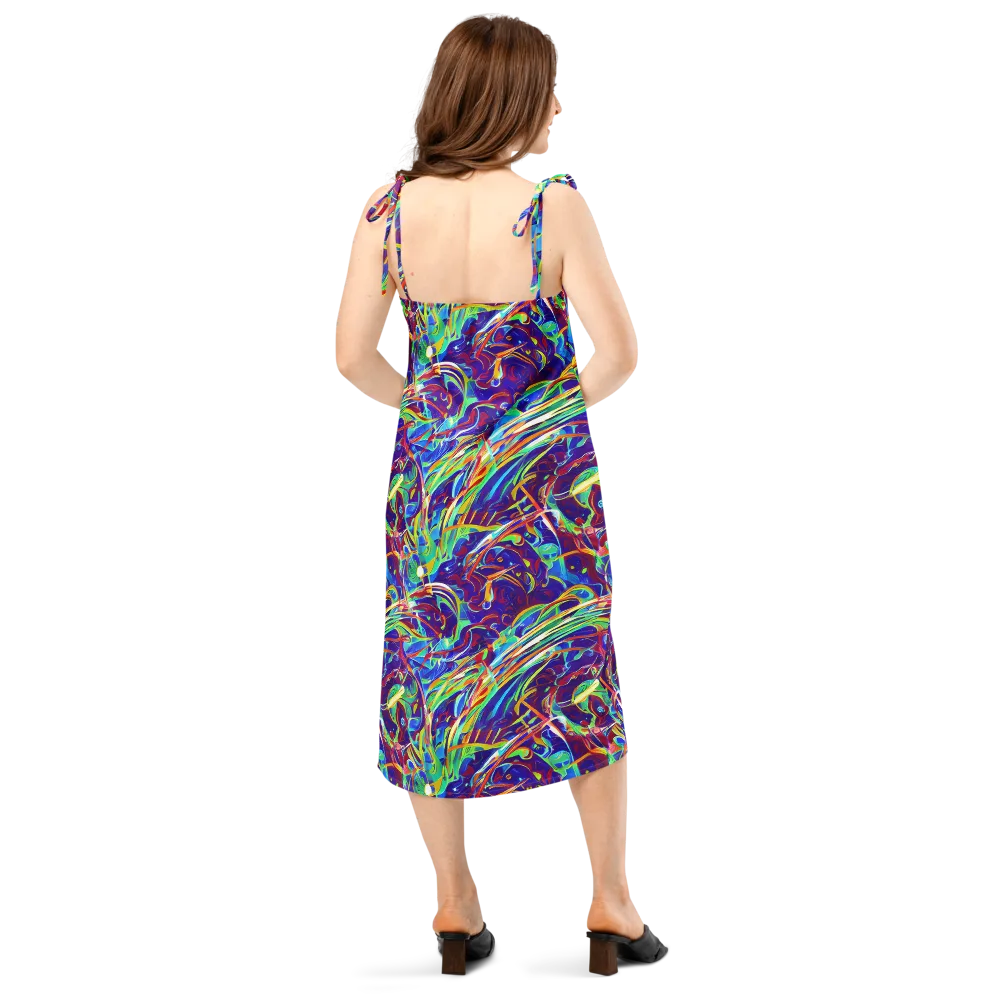 Limefire Currents on Slip Dress — Back