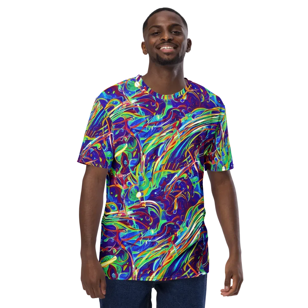 Limefire Currents on Men's Crew Neck T-Shirt — Front