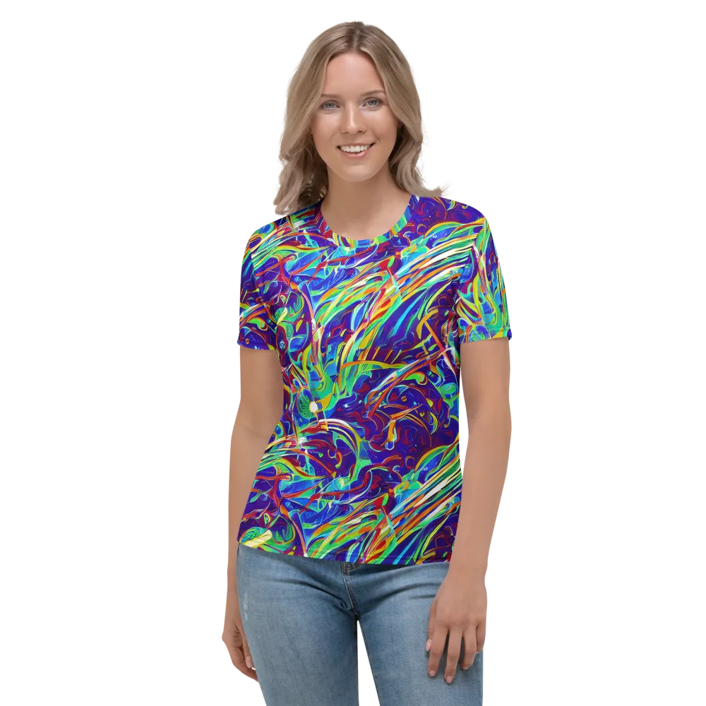 Limefire Currents on Women's Crew Neck T-Shirt — Front