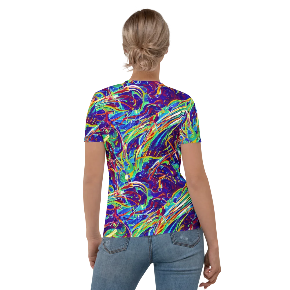 Limefire Currents on Women's Crew Neck T-Shirt — Back