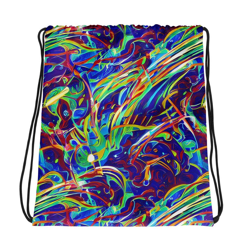 Limefire Currents on Drawstring Bag — Photo