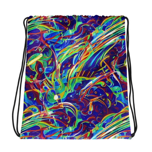 Limefire Currents on a Drawstring Bag