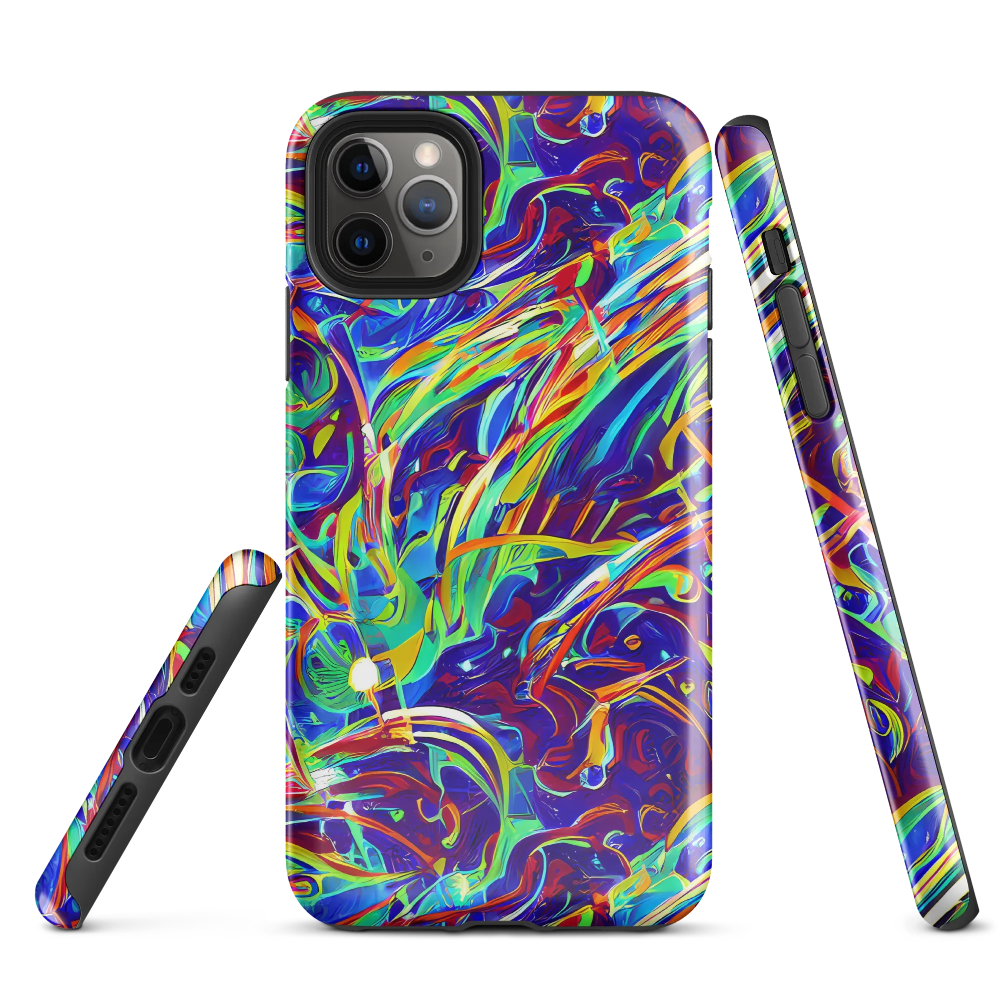 Limefire Currents on Tough Case for iPhone® — Front