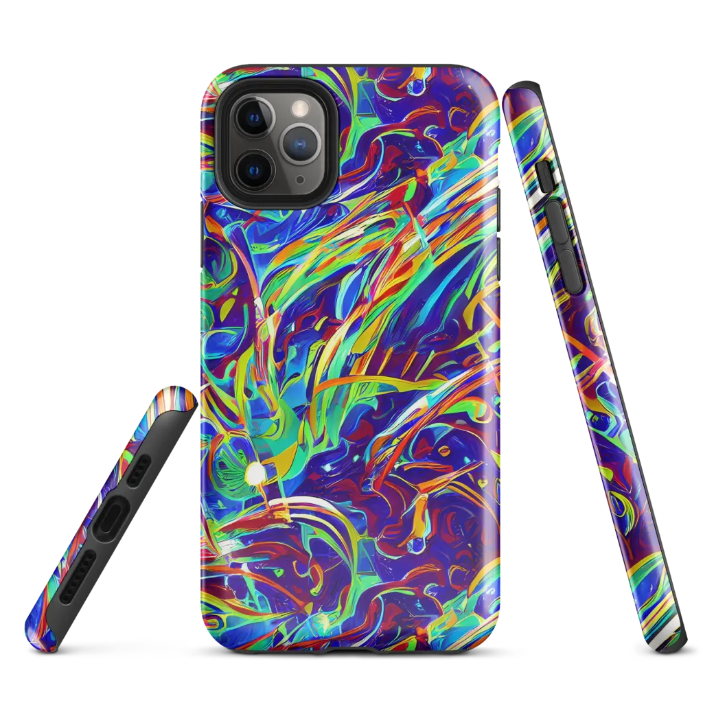 Limefire Currents on Tough Case for iPhone® — Front