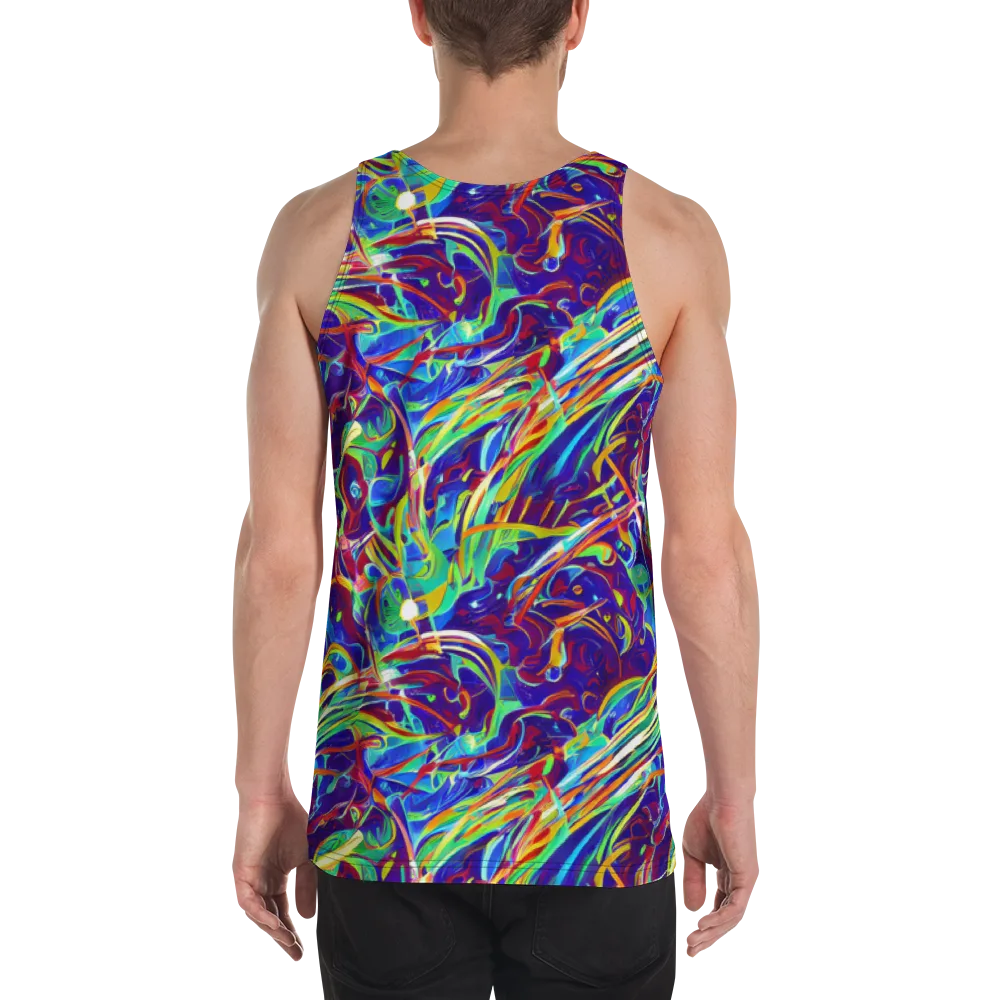Limefire Currents on Men's Tank Top — Back