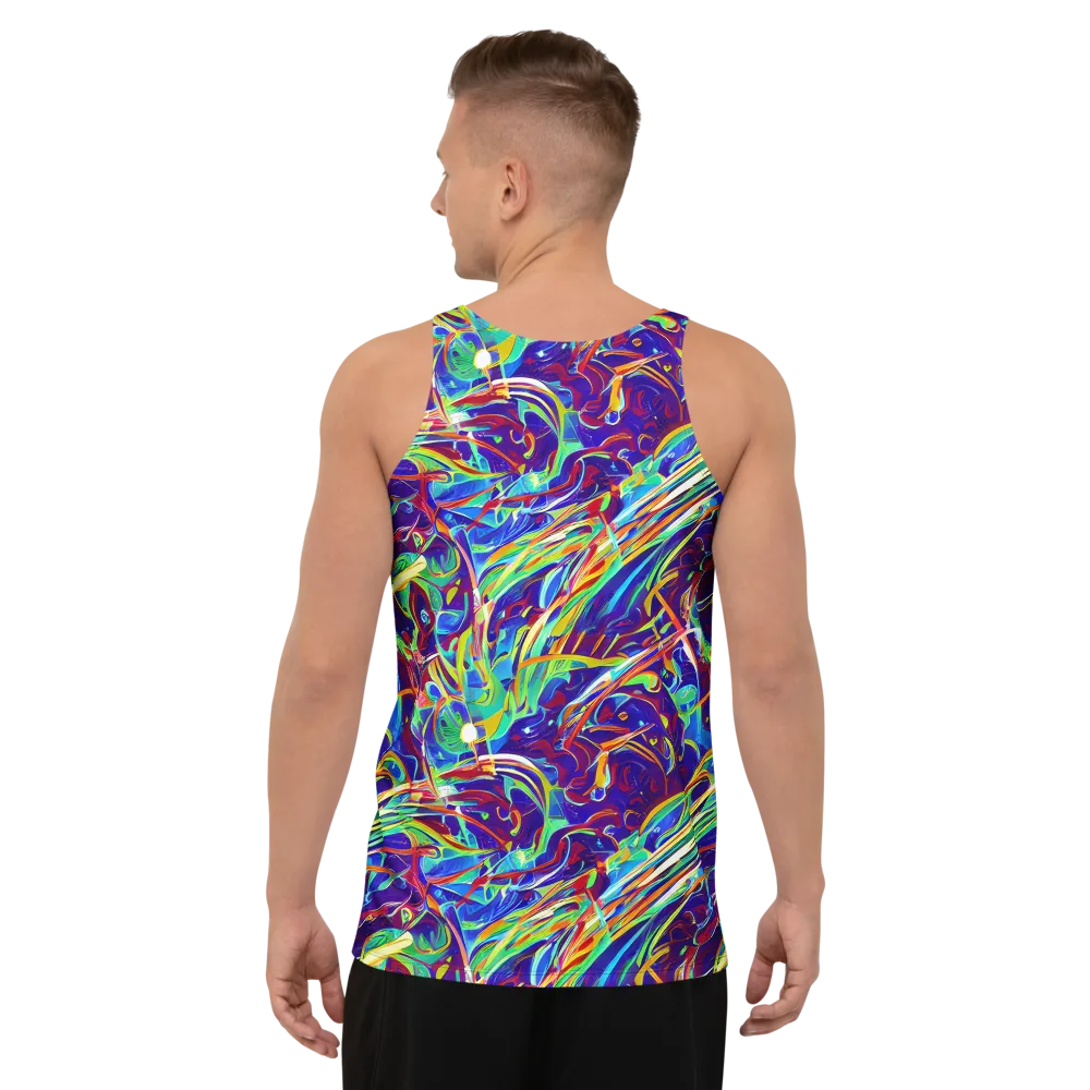 Limefire Currents on Men's Tank Top — Back