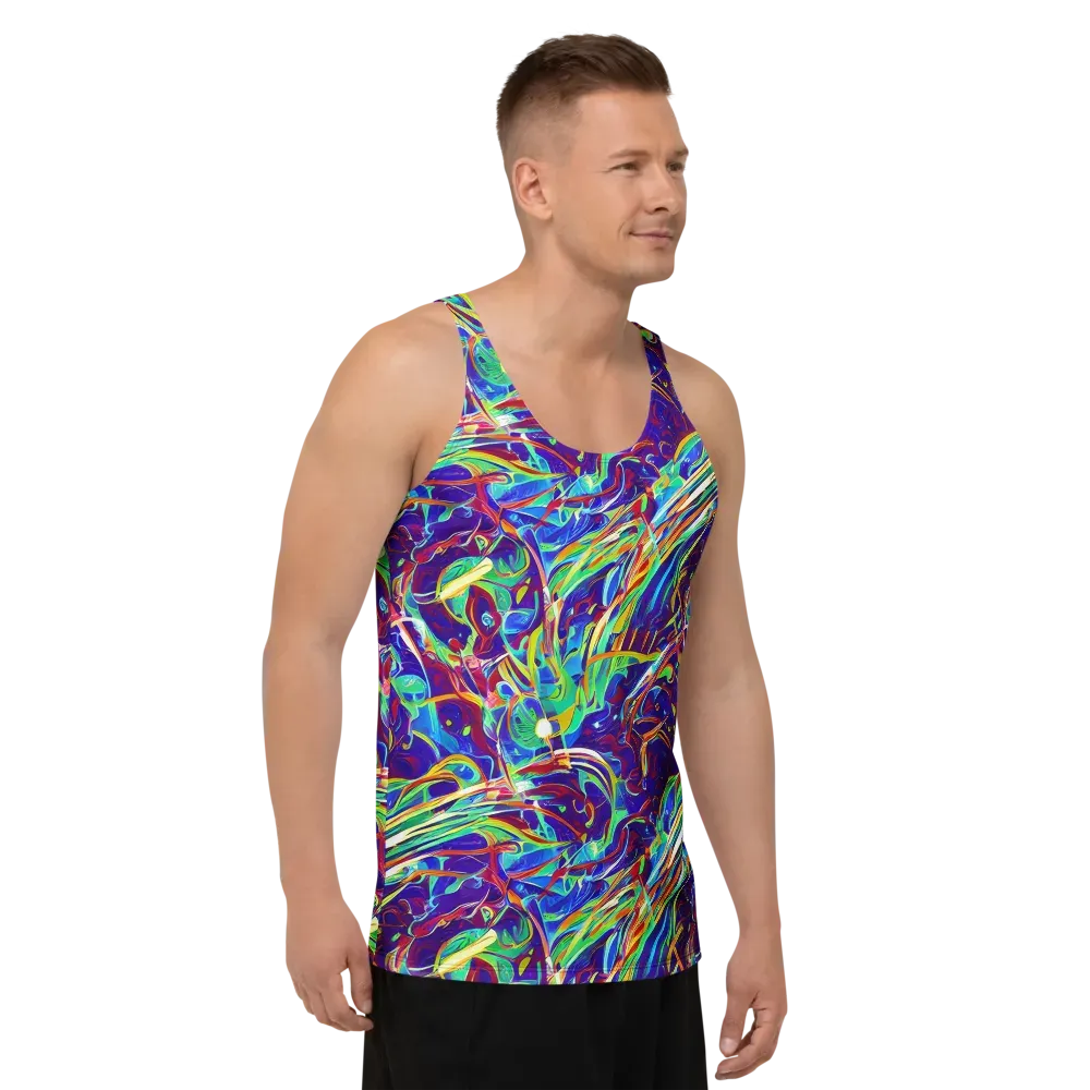 Limefire Currents on Men's Tank Top — Right Front