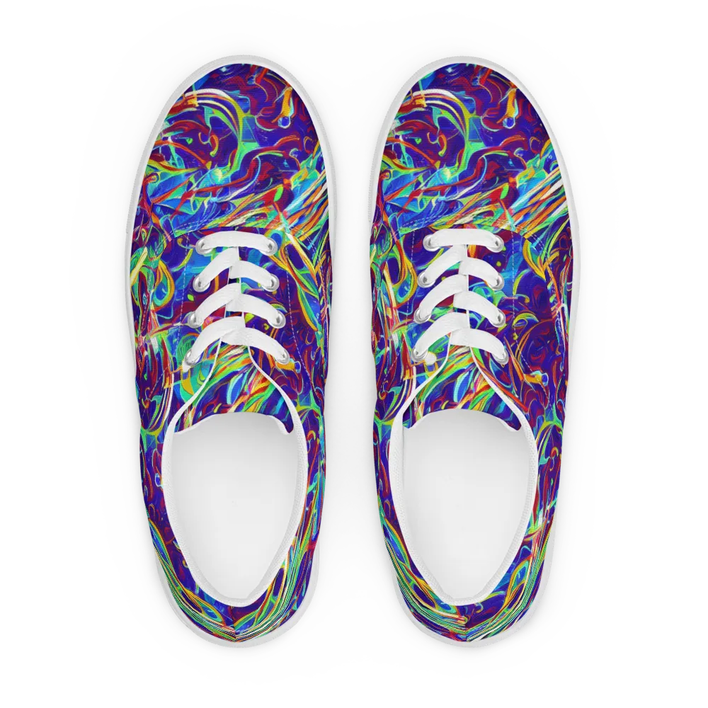 Limefire Currents on Men's Lace-Up Canvas Shoes — Front