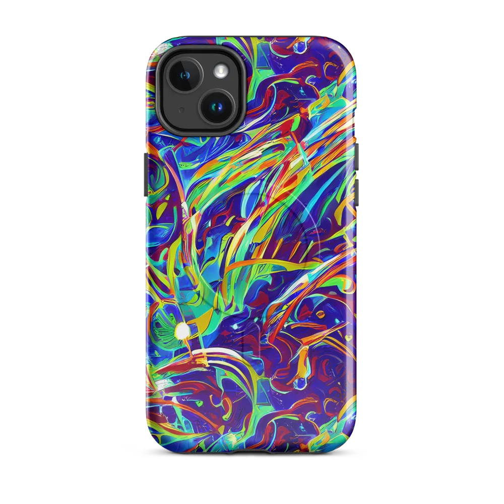 Limefire Currents on MagSafe Tough Case for iPhone® — Front