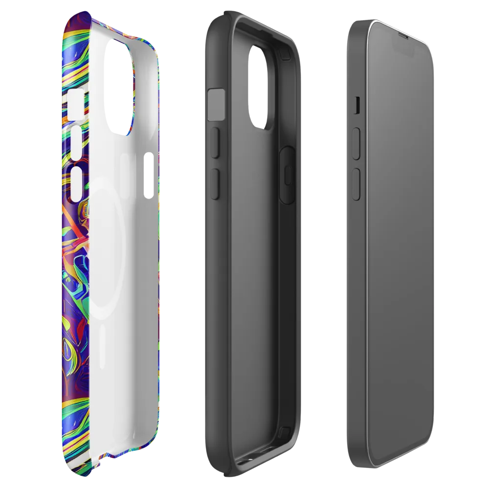 Limefire Currents on MagSafe Tough Case for iPhone® — Front