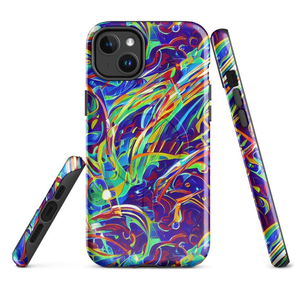 Limefire Currents on MagSafe Tough Case for iPhone® — Front