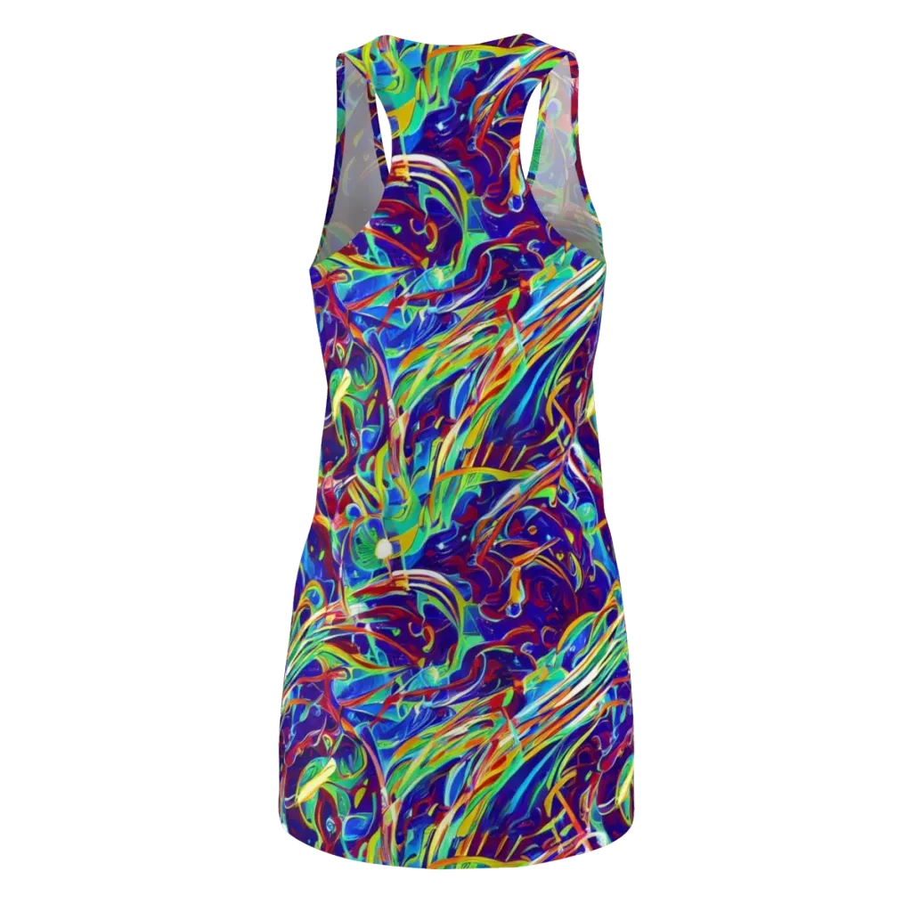 Limefire Currents on Racerback Dress — Back