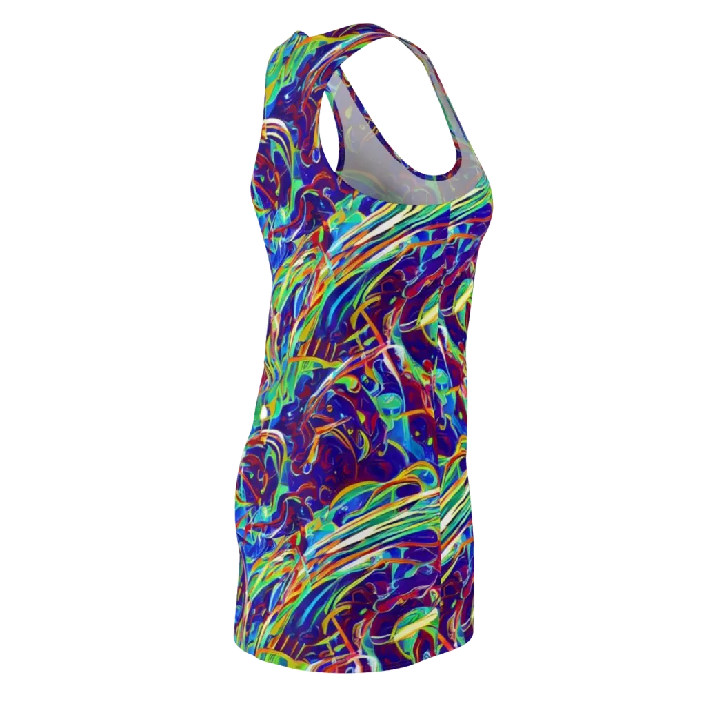 Limefire Currents on Racerback Dress — Back Side