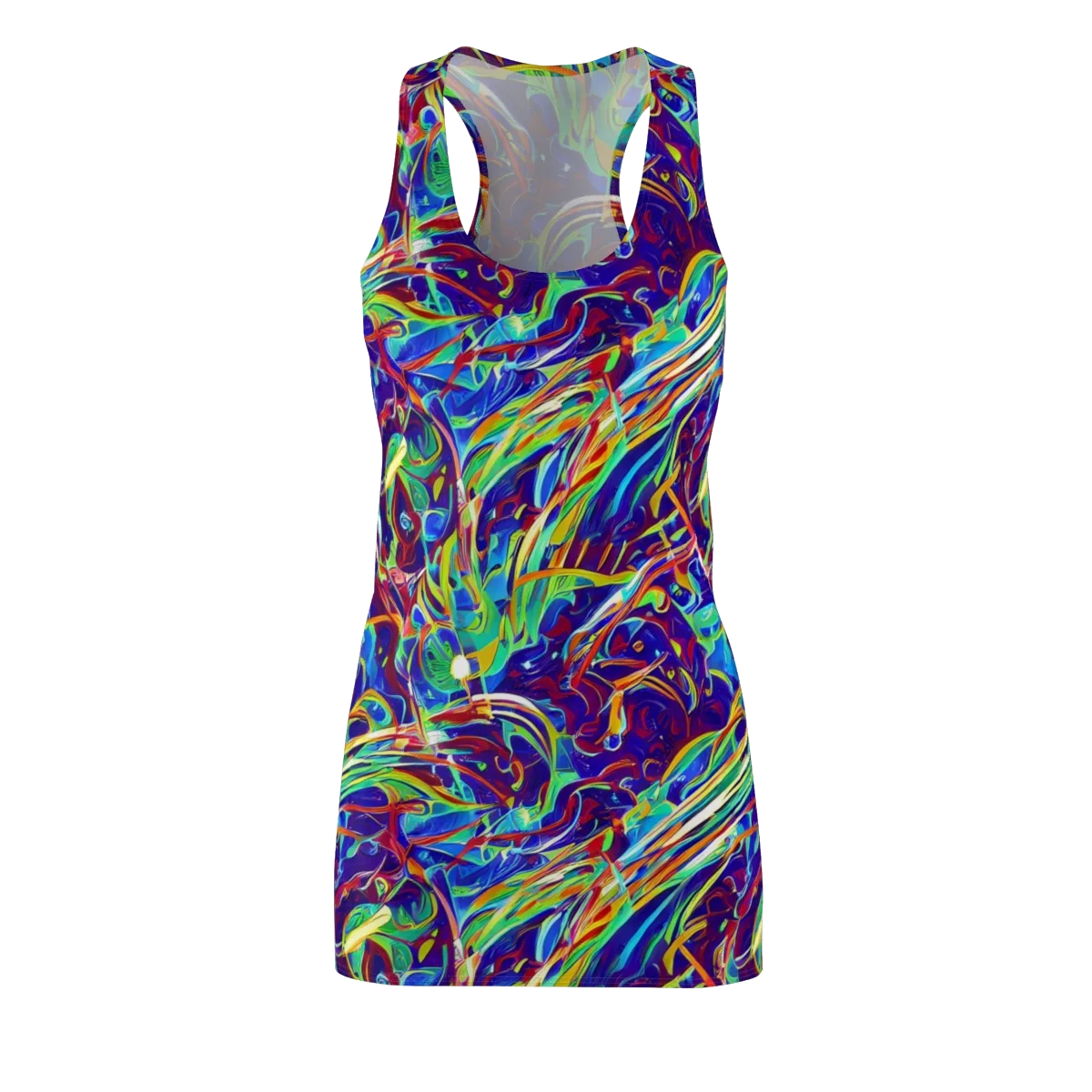 Limefire Currents on Racerback Dress — Front