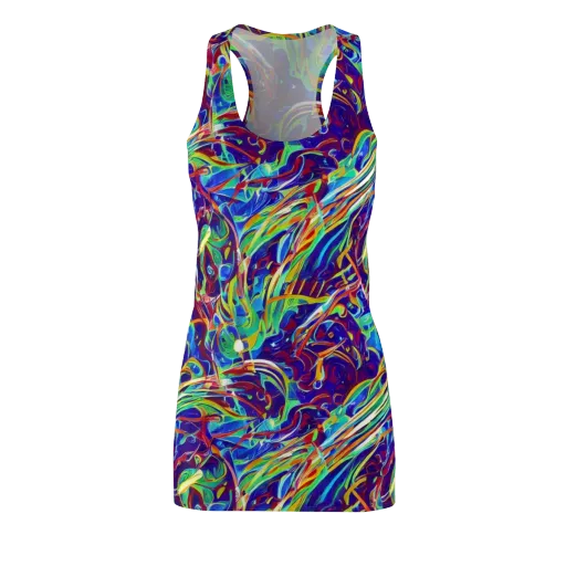 Limefire Currents on a Racerback Dress
