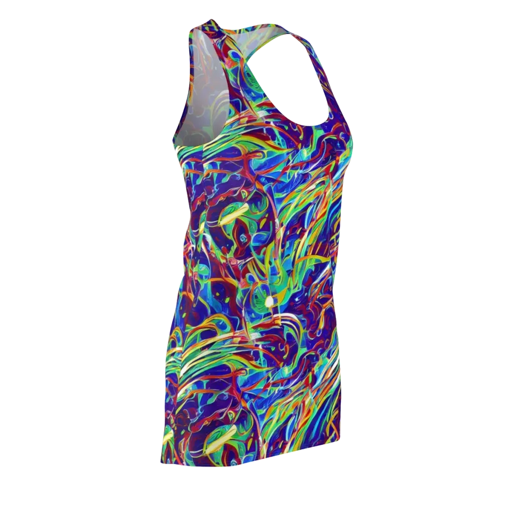 Limefire Currents on Racerback Dress — Front Side