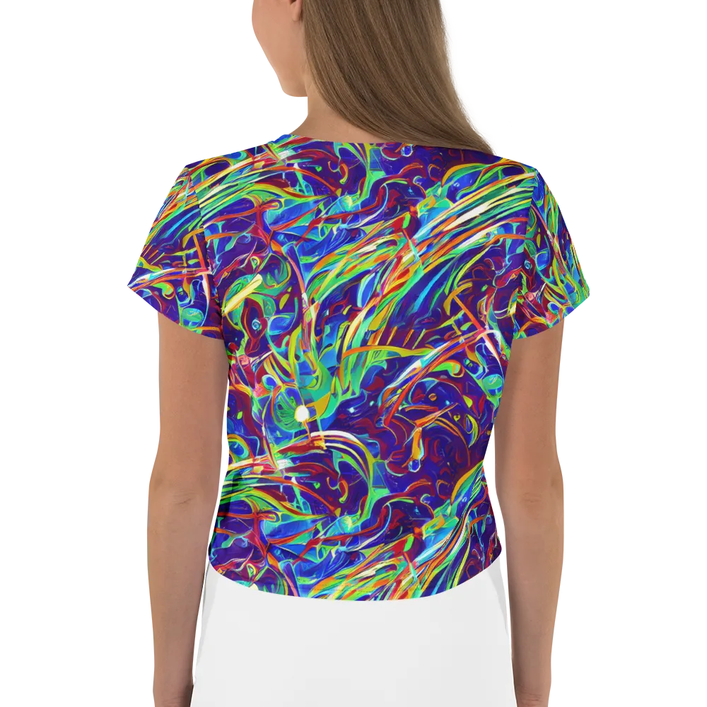 Limefire Currents on Crop Tee — Back