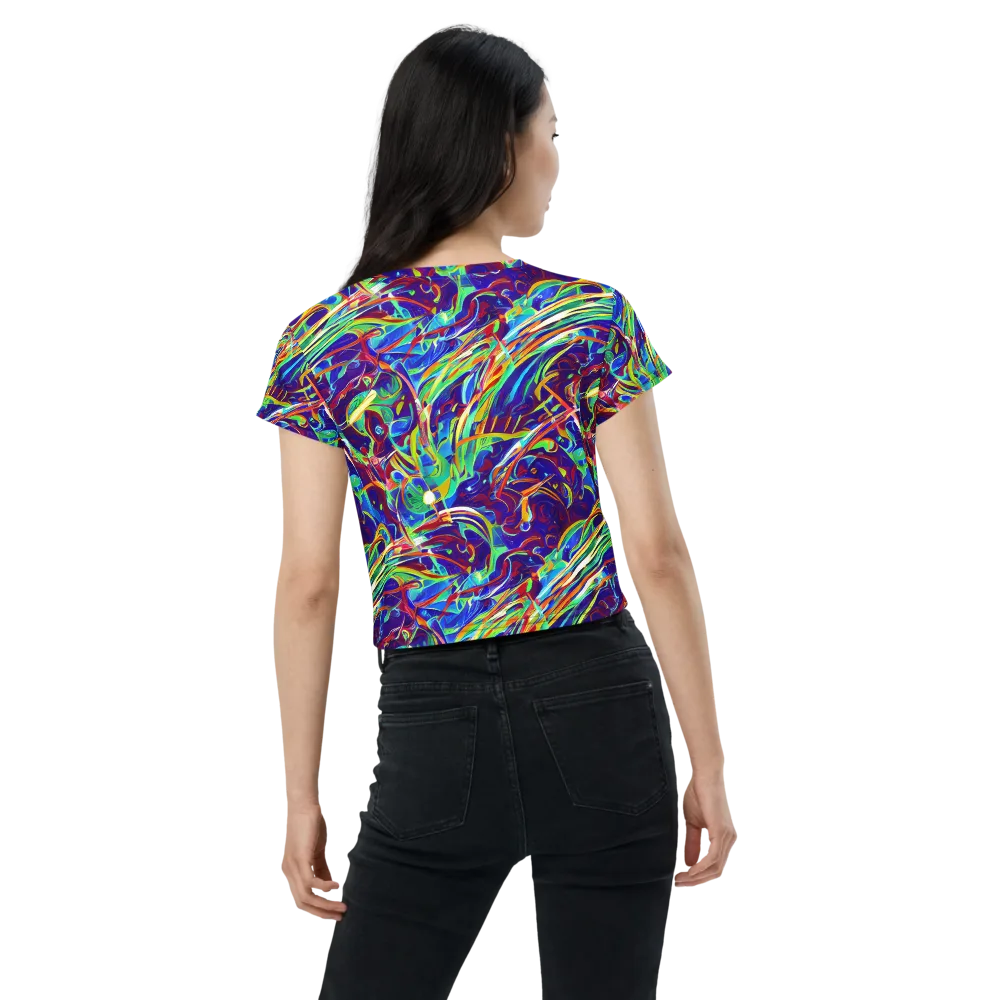 Limefire Currents on Crop Tee — Back