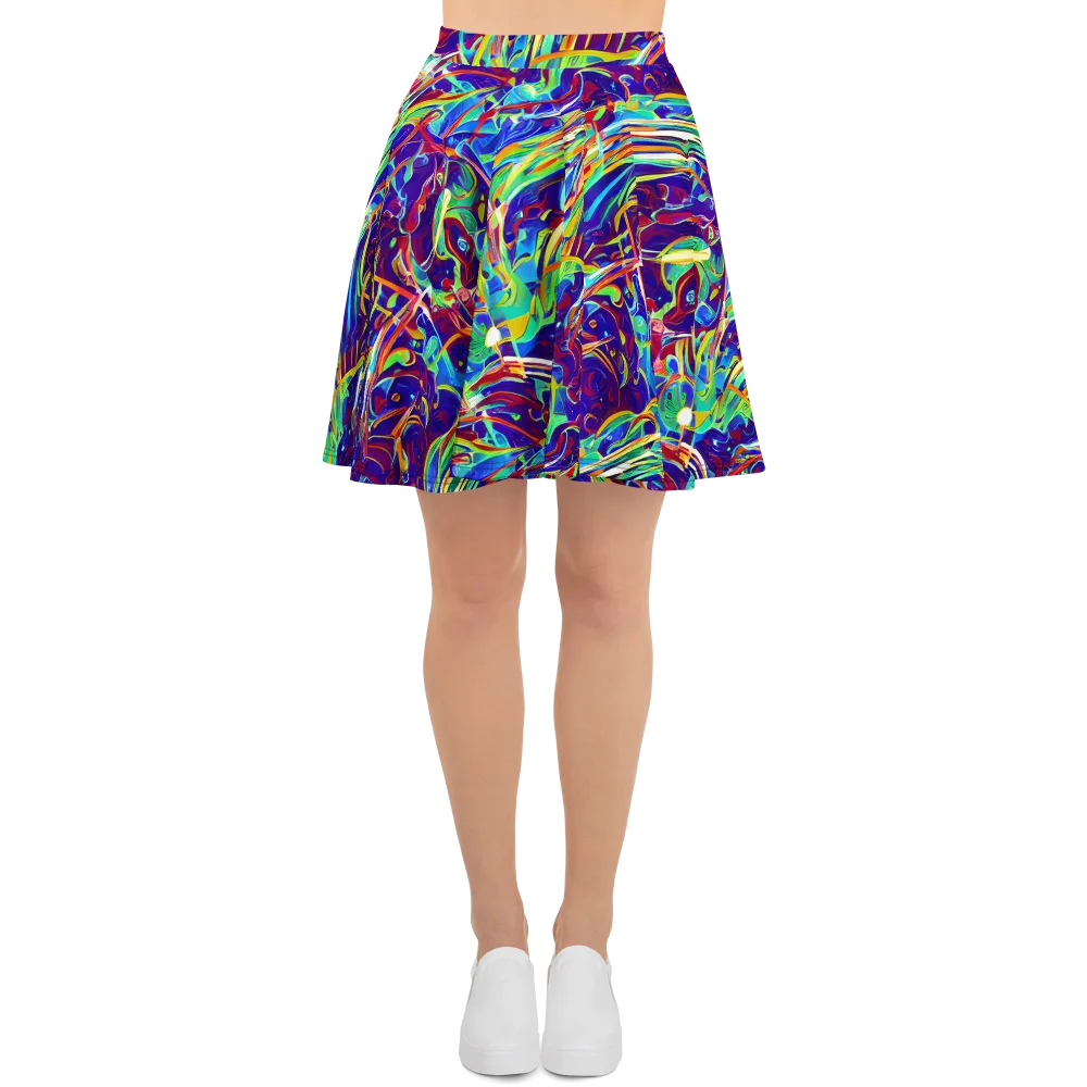 Limefire Currents on Skater Skirt — Front