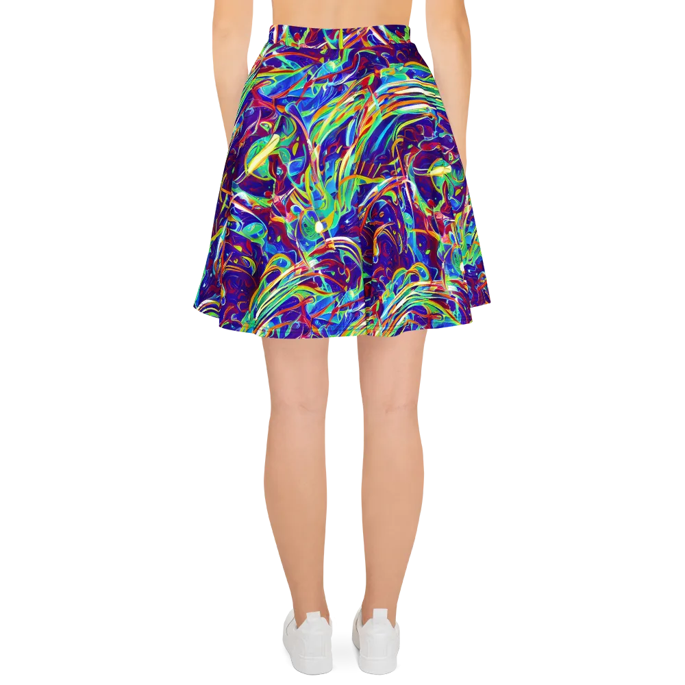Limefire Currents on Skater Skirt — Back