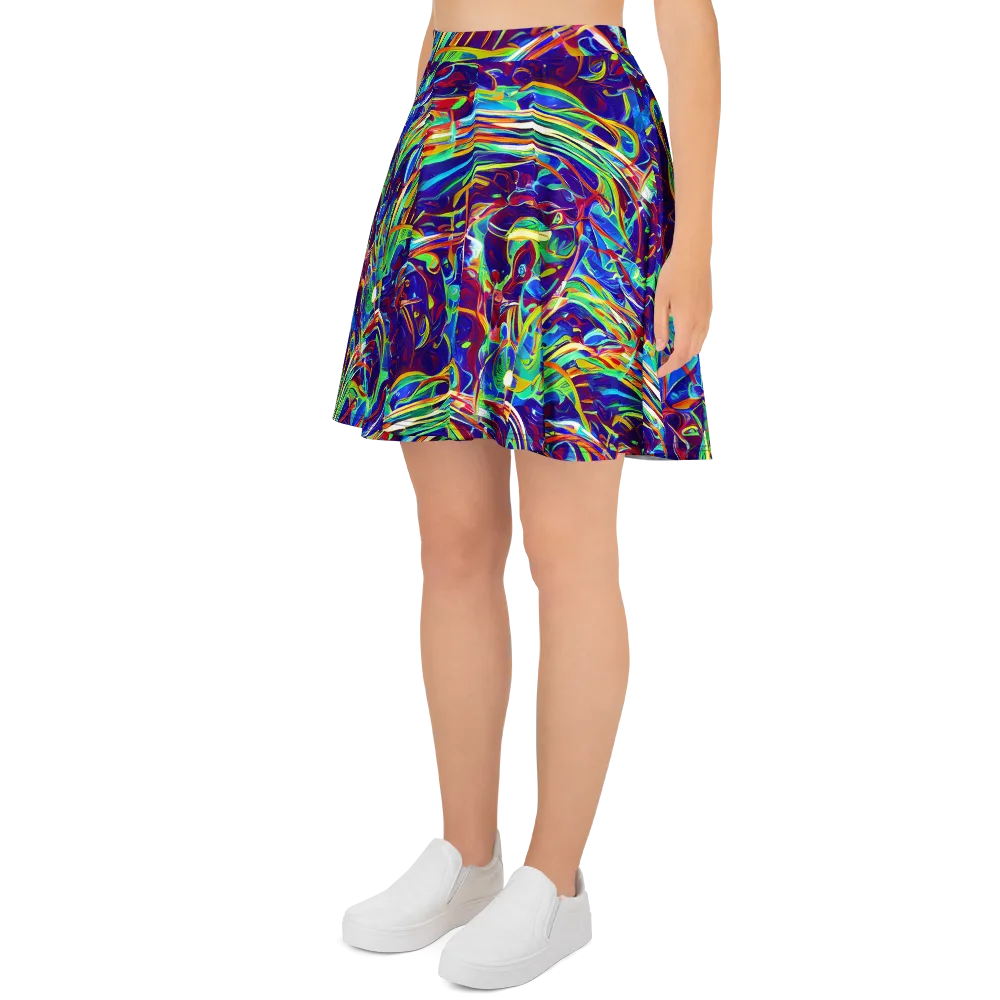 Limefire Currents on Skater Skirt — Left