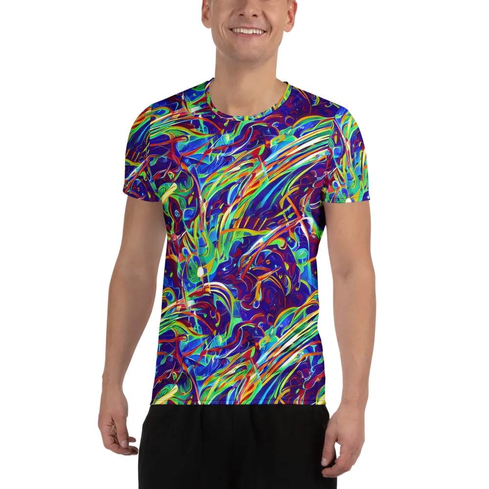 Limefire Currents on Men's Athletic T-Shirt — Front