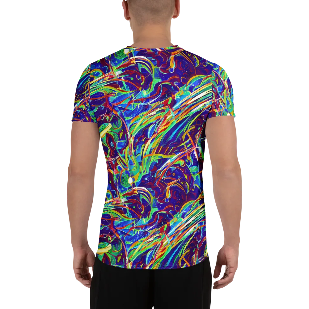 Limefire Currents on Men's Athletic T-Shirt — Back