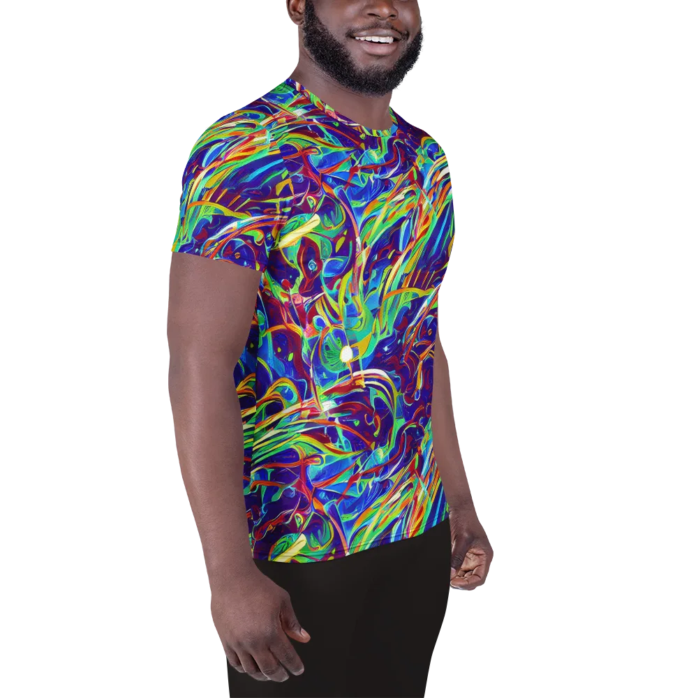 Limefire Currents on Men's Athletic T-Shirt — Right