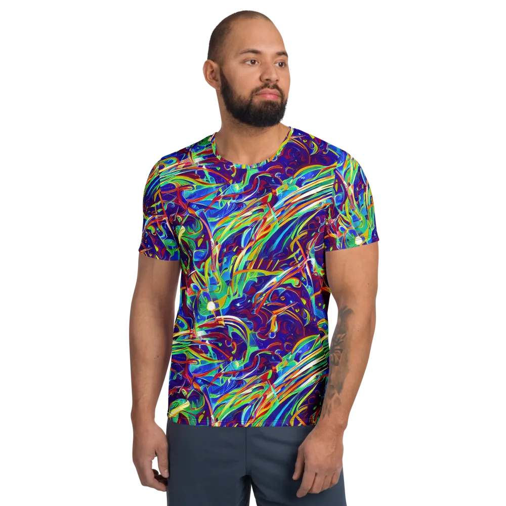 Limefire Currents on Men's Athletic T-Shirt — Front