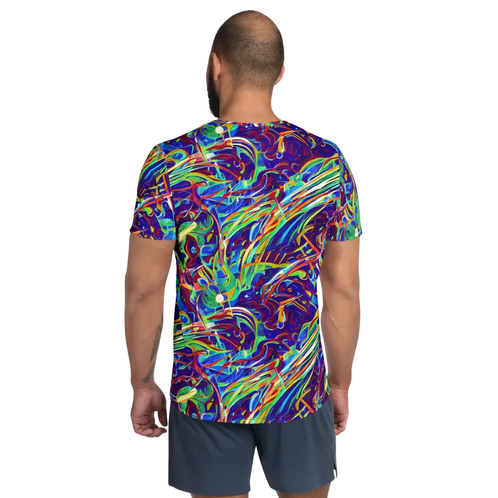 Limefire Currents on Men's Athletic T-Shirt — Back
