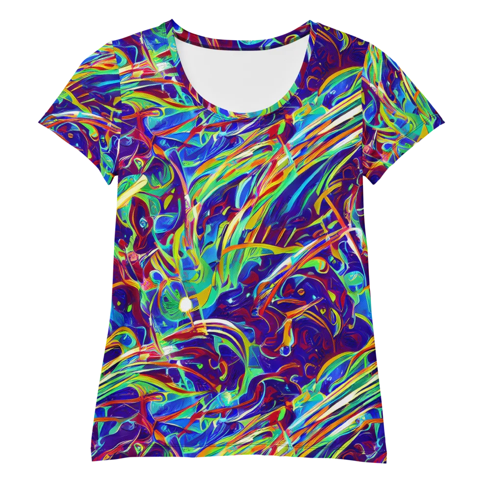 Limefire Currents on Women's Athletic T-Shirt — Front