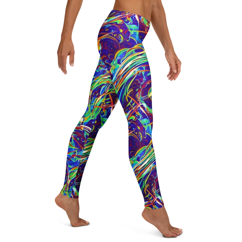 Limefire Currents on Leggings — Right